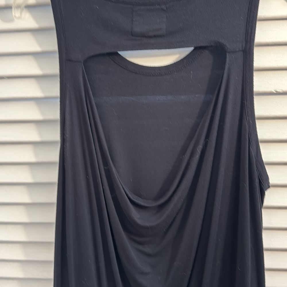 Chaser Black Draped Back Jersey Mini Dress - Medium - Picture 4 of 9